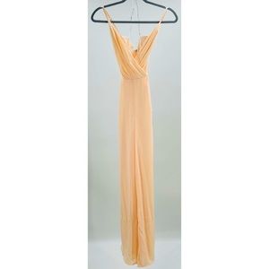 Lulu’s peach lined jumpsuit
